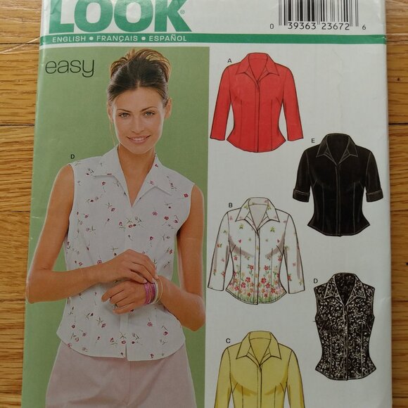 Blouse Sewing Pattern Size 8-18 Sleeveless Shirt New Look 6952 UNCUT - Picture 8 of 8